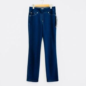 Elegant Blue Straight Leg Women's Jeans